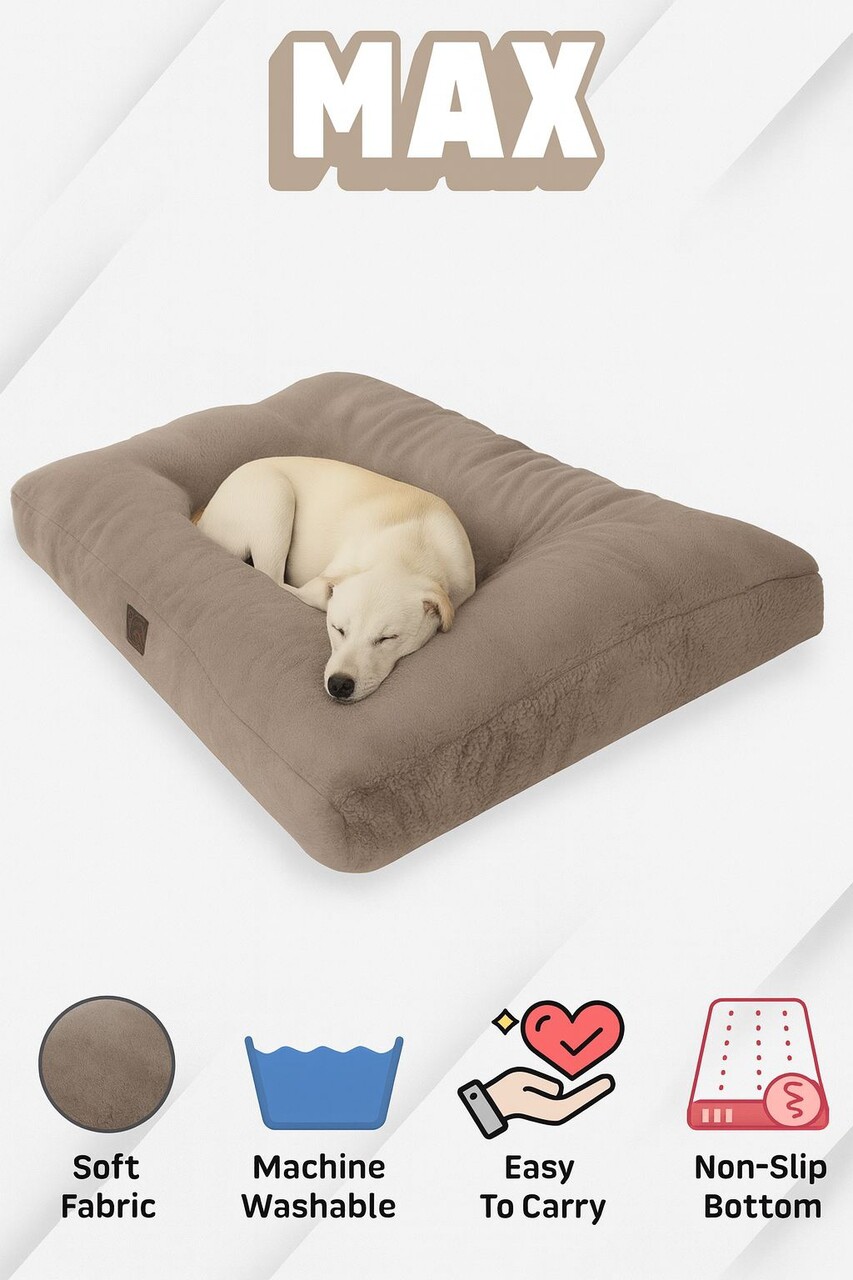 Pat pentru animale de companie, Paws &amp; Whiskers, Max Dog 60 x 80, Material exterior: 100% poliester, Bej - view 4