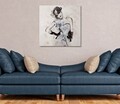 Tablou, Mauro Ferretti, Woman - B, 80 x 2.8 x 80 cm, lemn de pin/panza, multicolor