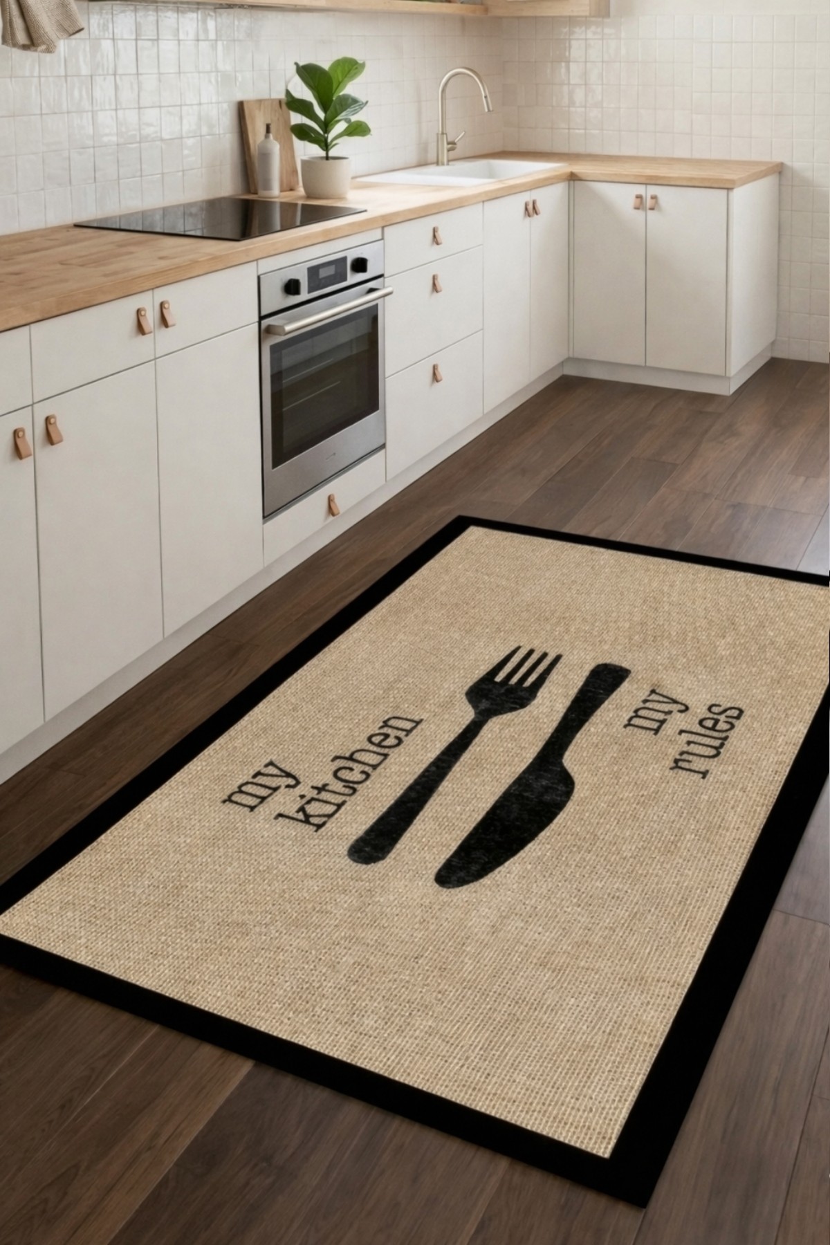 Covor, CLR-5034-200-34-30, 140x250 cm, Poliester, Negru