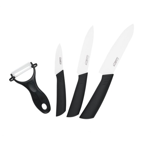 Set cutite 4 piese, Cook in style, Heinner, ceramica, negru