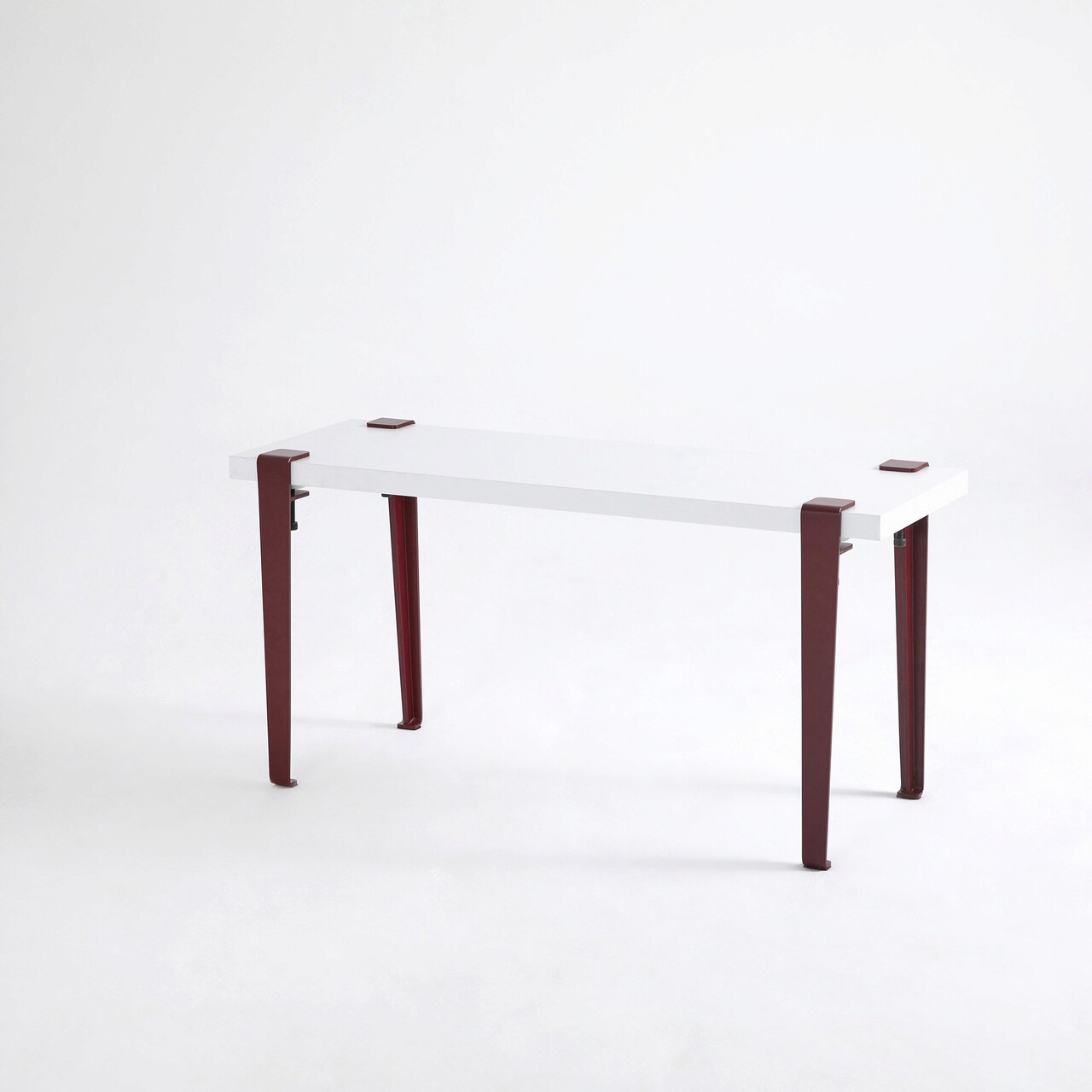 Banca, Logg, Khalkeus , 90x45x30 cm, Alb / Burgundia - 1 | YEO
