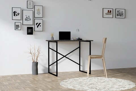 Birou, asse home, addis, 90x76x56 cm, nuc / negru