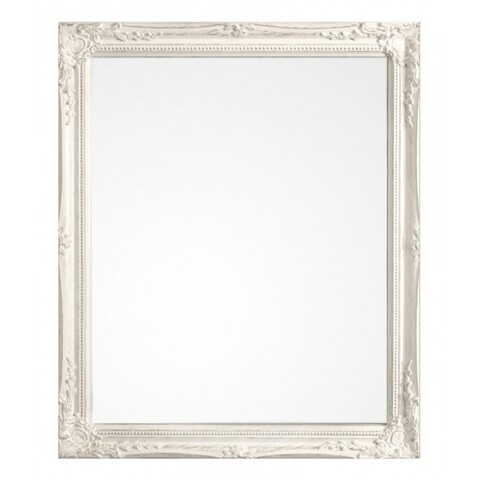 Oglinda decorativa, Miro, Bizzotto, 46×56 cm, lemn de paulownia, alb 46x56