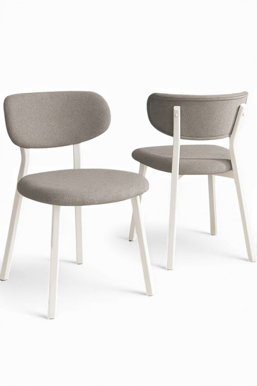 Set scaune 4 piese, Hanah Home, Toldy, Gri/Alb - view 2