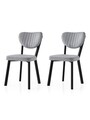 Set scaune 2 piese, Nmobb, Beta, Negru / Albastru glacial