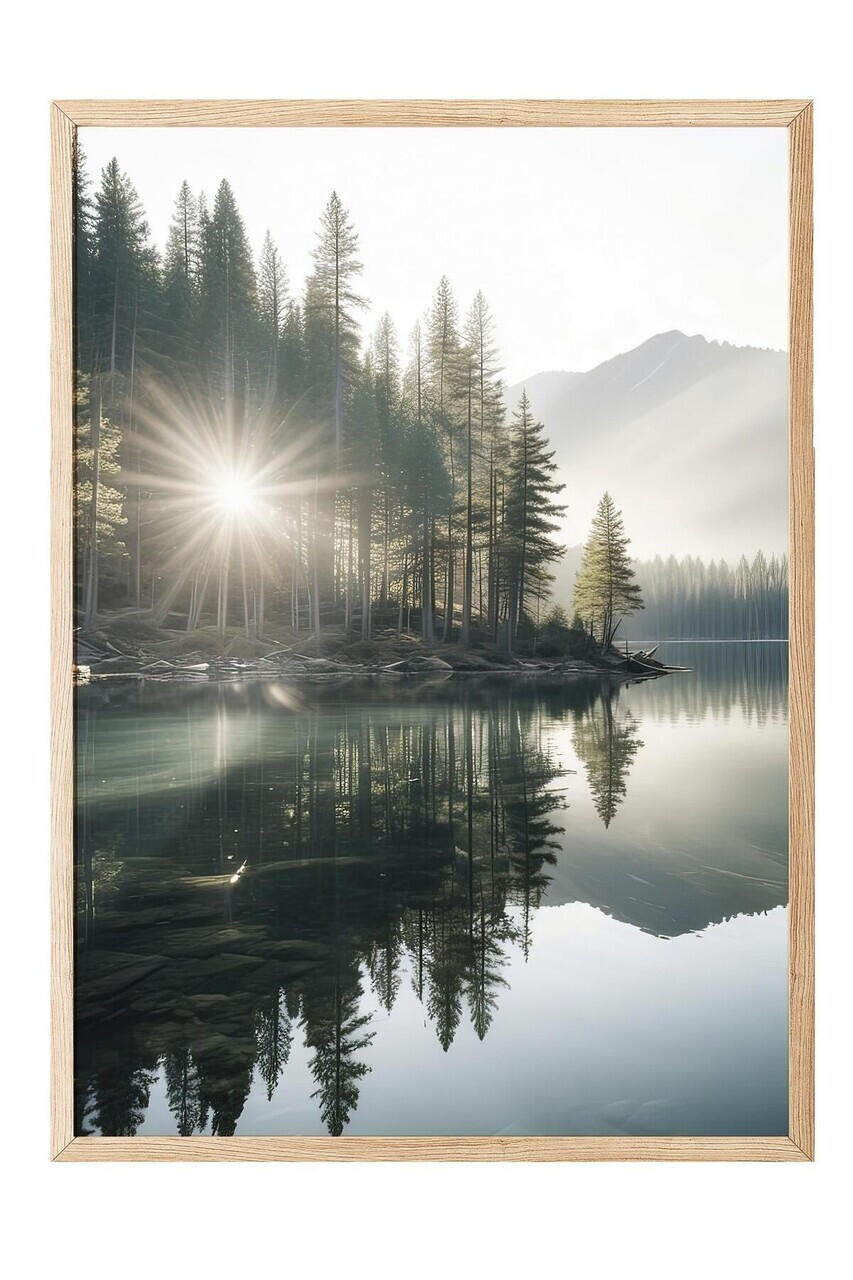 Tablou decorativ, 108299, Lemn masiv, Sticla PVC, Multicolor - view 2