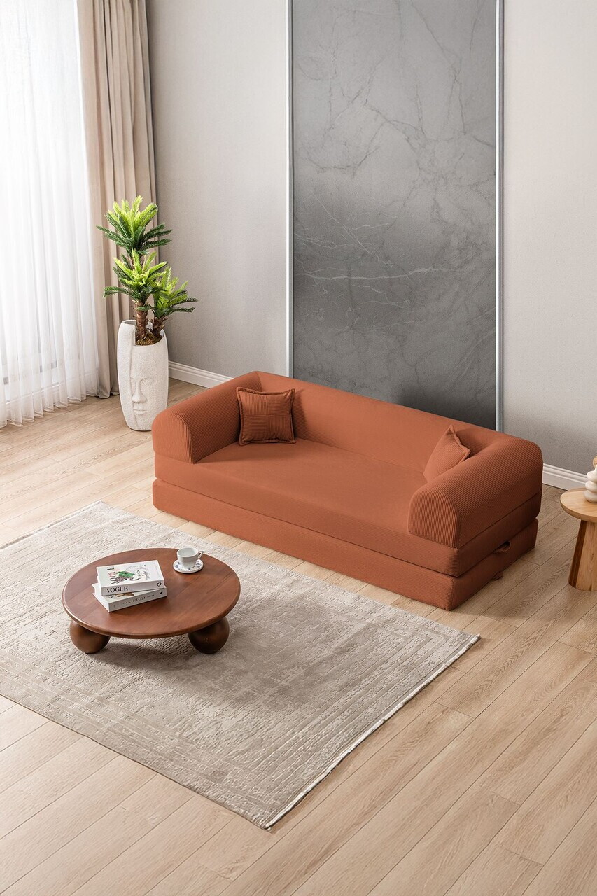 Canapea extensibila 3 locuri, Atelier del Sofa, 118FVL1308, Tesatura plus reiata, Portocaliu - view 3