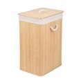 Cos pentru rufe Kiyo, Homla, 39x29.5x58.5 cm, bambus/poliester, natur/alb