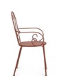 Scaun pentru gradina Etienne, Bizzotto, 49x49x89 cm, otel, invelis e-coating, finisaj mat, rosu picant