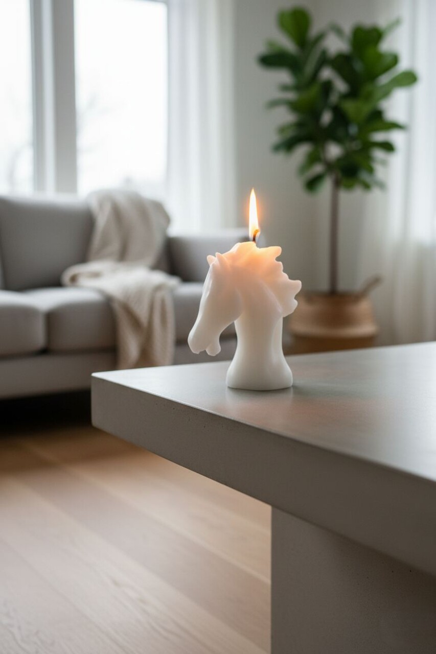 Lumanare, Ers1232, 13x12 cm, Alb - imagine 2