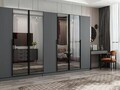 Dulap pentru haine, Hanah Home, Nisa, 315x210x52 cm, Antracit