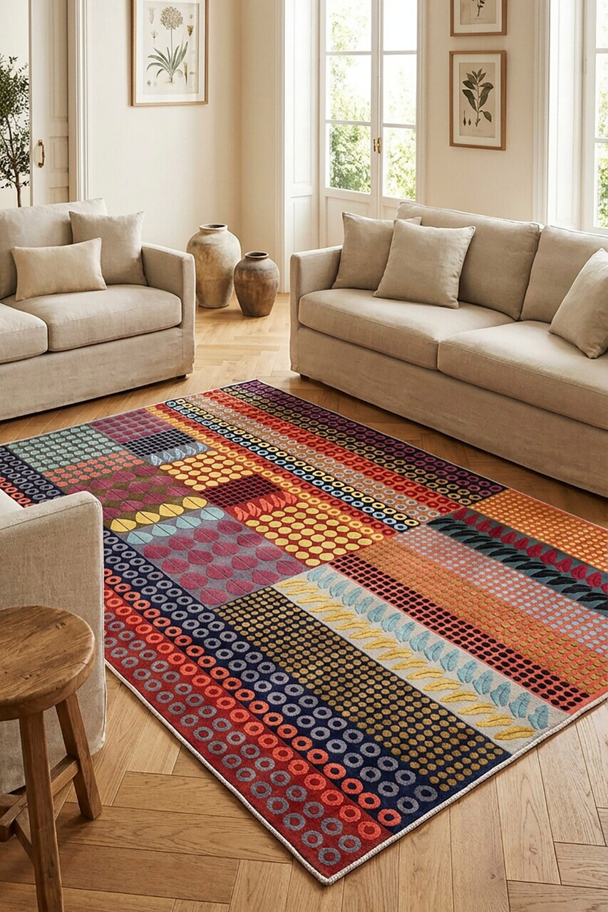 Covor, DC-7532-28, 120x250 cm, Poliester, Multicolor — imaginea 2