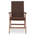 Scaun pliabil cu spatar inalt Malacca, 61.5x75x104.5 cm, mahon