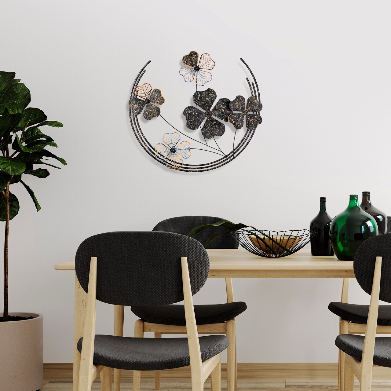 Decoratiune de perete, Haiyang 3, Dimensiuni: 70 x 62 x 4 cm, Multicolor - view 3
