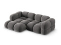 Coltar stanga 3 locuri, Loretto, Cosmopolitan Design, 250x147x68 cm, catifea, gri