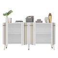 Consola, Olivia, Asel, 150x80x40 cm, PAL , Alb/Auriu