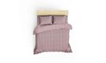 Lenjerie de pat dubla Exclusive Satin 6 piese, Wafel - Powder, Hobby, Bumbac Satinat