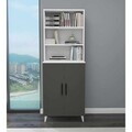 Corp biblioteca, Hanah Home, Oras, 65x183.4x32 cm, Alb / Antracit