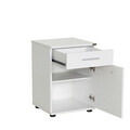 Noptiera, Adore, KMD-511-BB-1, 40x57x39 cm, PAL, Alb