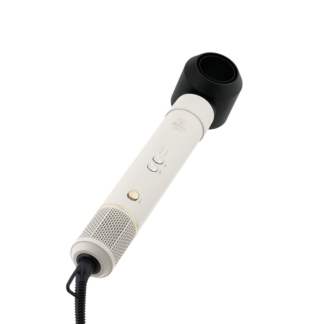 Aparat de coafat profesional, 5 in 1 Fashion TV, Matte Cream-Gold, 1500W, 3 viteze, 3 trepte de temperatura, crem - imagine 3