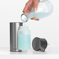Dispenser sapun lichid, Brabantia, Matt Steel, 9.5x6.5x16.5 cm, otel, argintiu