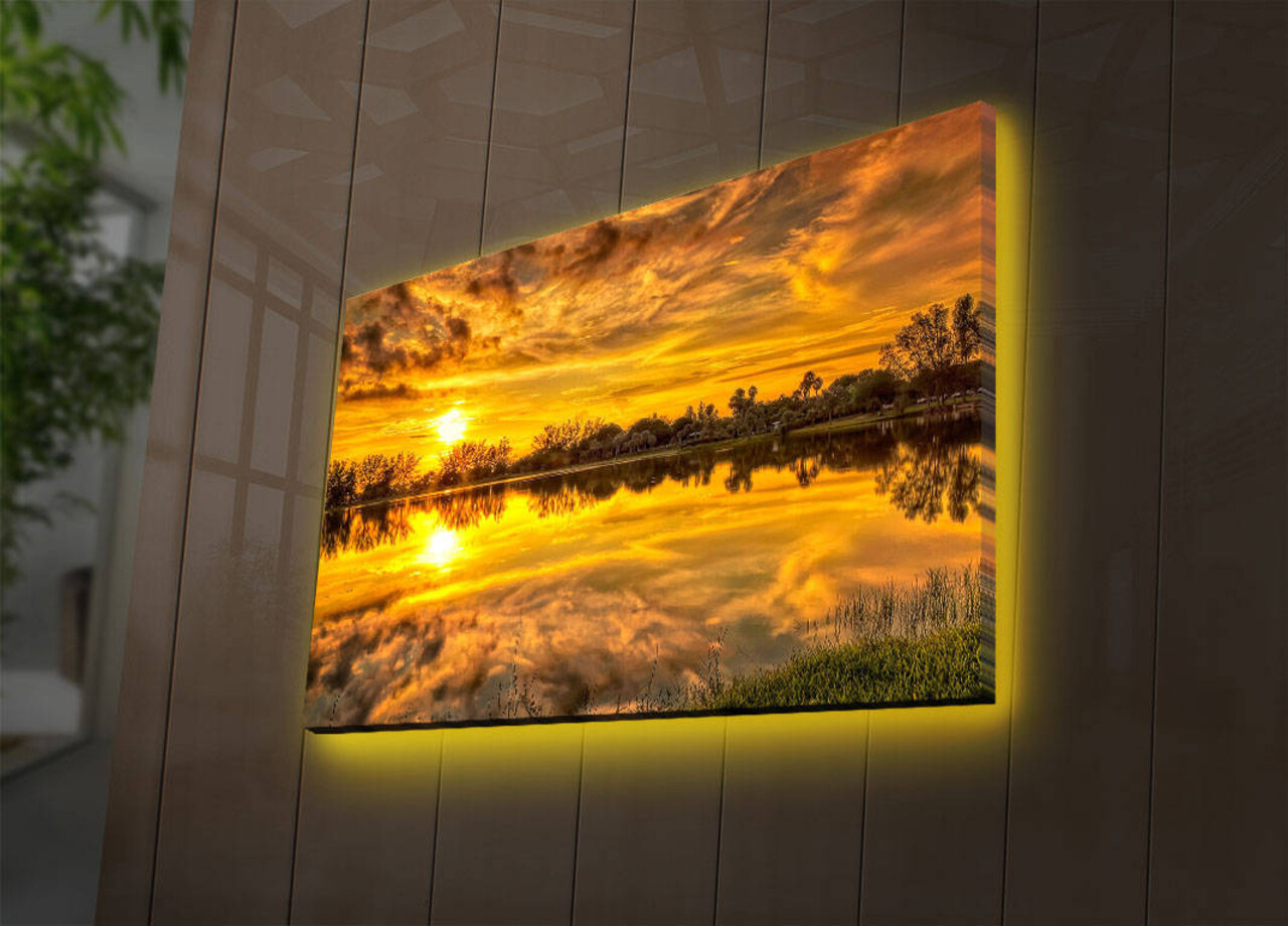 Tablou decorativ cu lumina LED, 4570DACT-38, Dimensiune: 45 x 70 cm, Multicolor - view 3