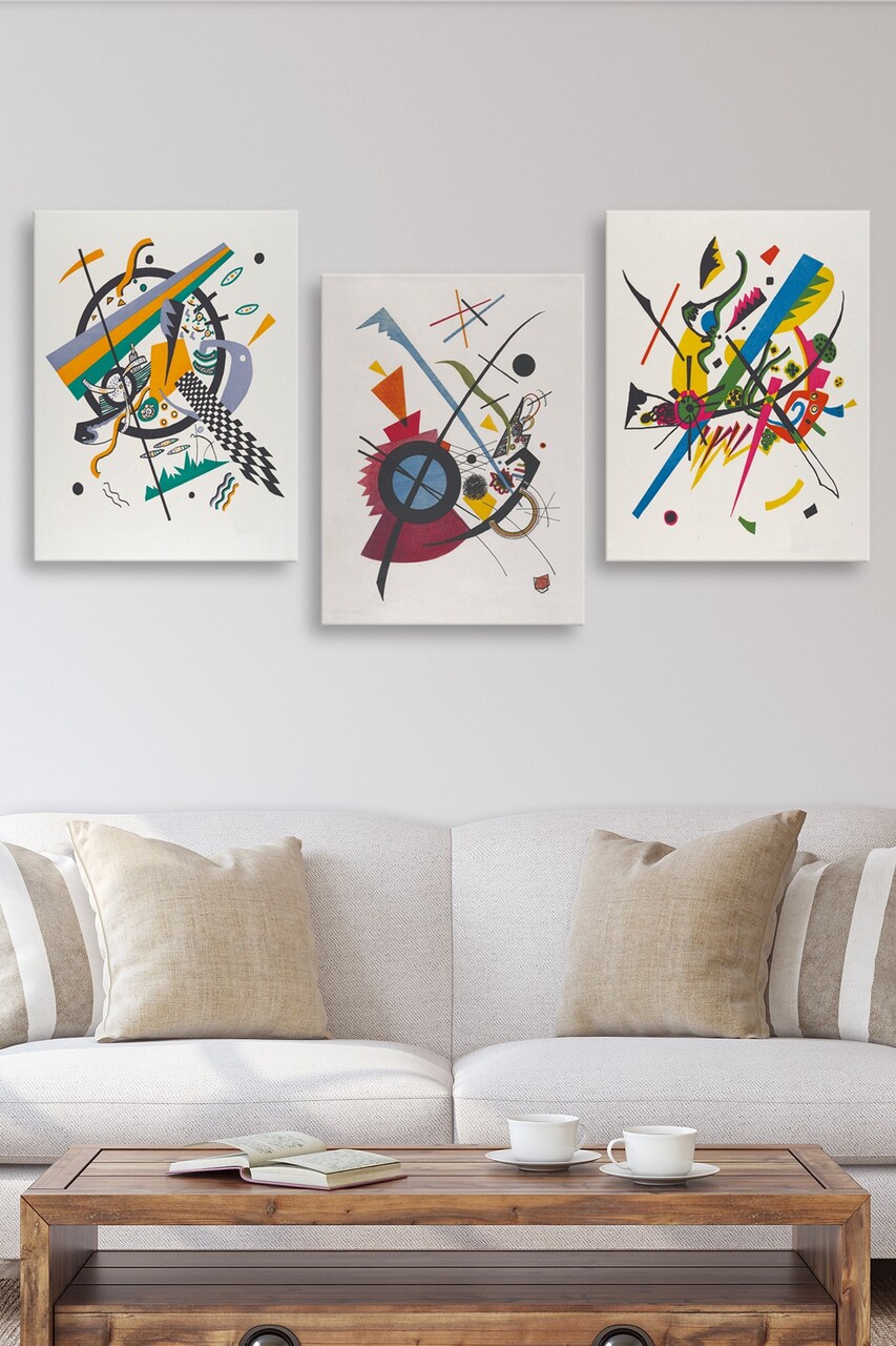 Set 3 tablouri decorative MDF0098 30 x 40 cm 3 piese Multicolor