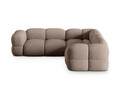 Coltar simetric 4 locuri, Loretto, Cosmopolitan Design, 250x250x68 cm, tesatura structurata, cappuccino