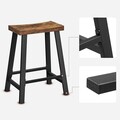 Set 2 scaune de bar, Vasagle, Industrial, 37x62.5 cm, PAL/otel, maro