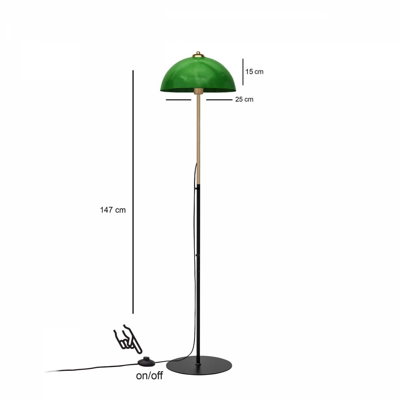 Lampadar, L'essentiel Maison, 780SGN4785, Verde - view 3