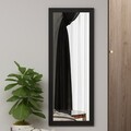 Oglinda decorativa, Siam, Omilo, 40x105x2 cm, MDF , Negru