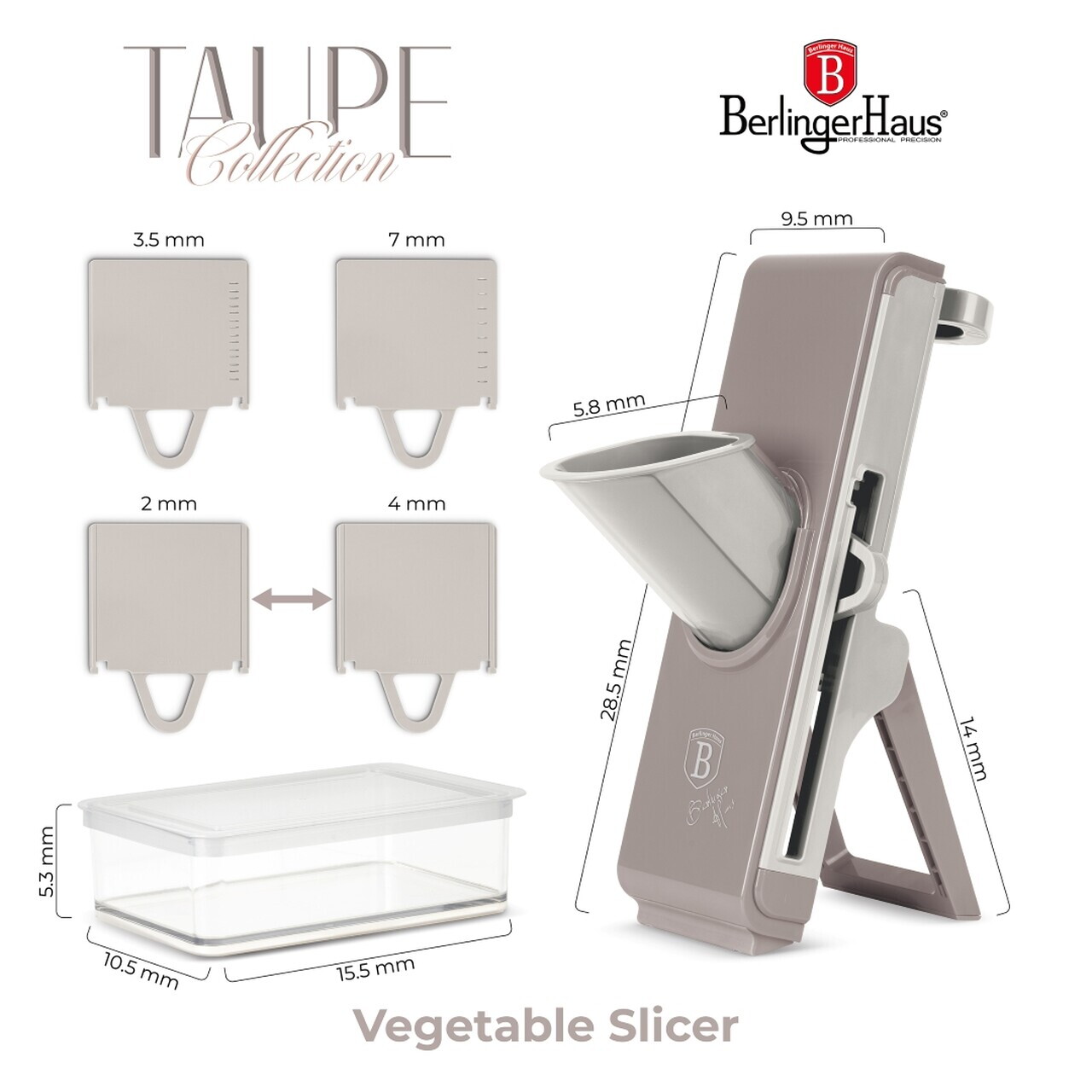Feliator legume Berlinger Haus, Taupe/Sahara, 28.3x9.4x12.5 cm, inox/plastic, crem/taupe - imagine 9