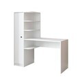 Set birou si biblioteca, Hanah Home, 2129, 143.2x143.2x50 cm, PAL MELAMINAT, Alb