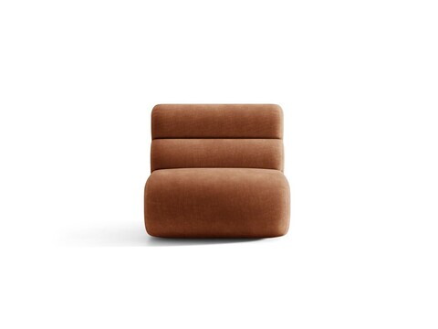 Modul canapea 1 loc fara cotiere, Neo, Micadoni Home, 85x100x83 cm, tesatura Chenille, teracota