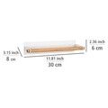Suport magnetic pentru servetele de bucatarie, Wenko, Magna, 30 x 8 x 6 cm, metal/bambus, alb
