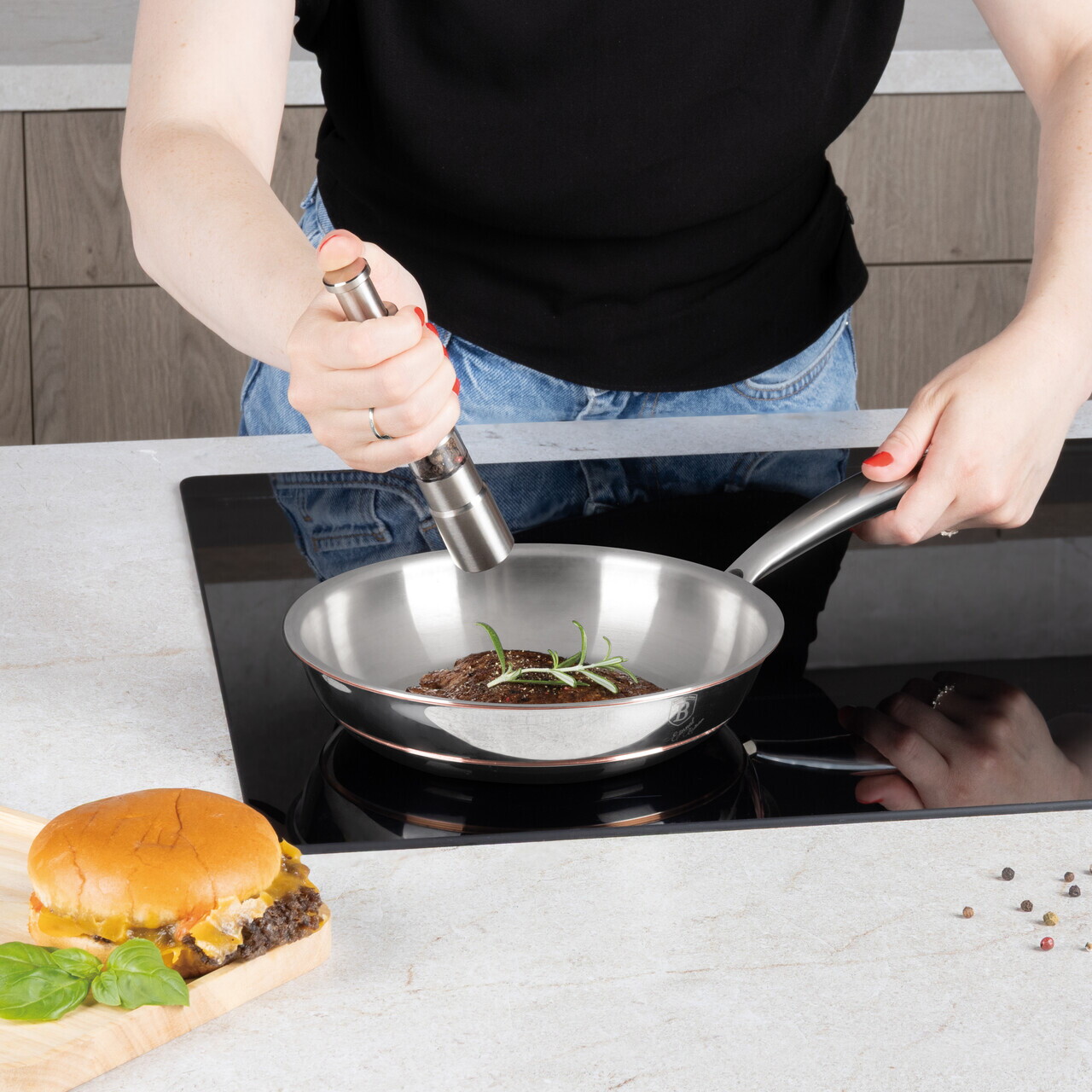 Tigaie Berlinger Haus, Copper Touch, 20 cm, inox, argintiu - imagine 15