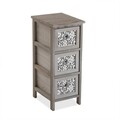 Dulap baie cu 3 sertare Ellison, Versa, 32 x 26 x 63 cm, lemn, gri