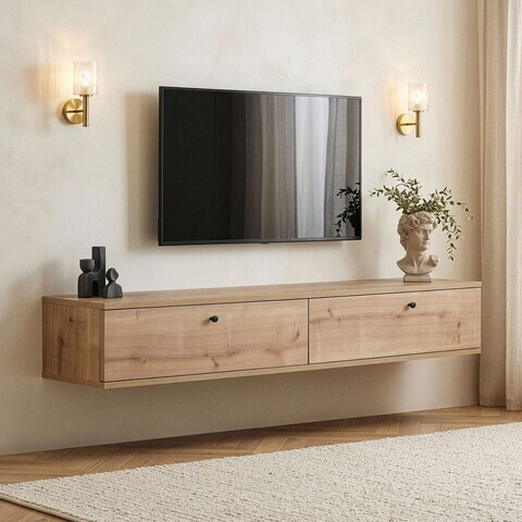 Comoda TV, Nordure, Ligne 160, 160x25x25 cm, Maro