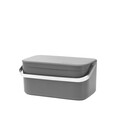 Recipient colectare resturi alimentare, Brabantia, SinkSide Waste Box, 22.1x12.7x10.7 cm, plastic/inox, gri inchis
