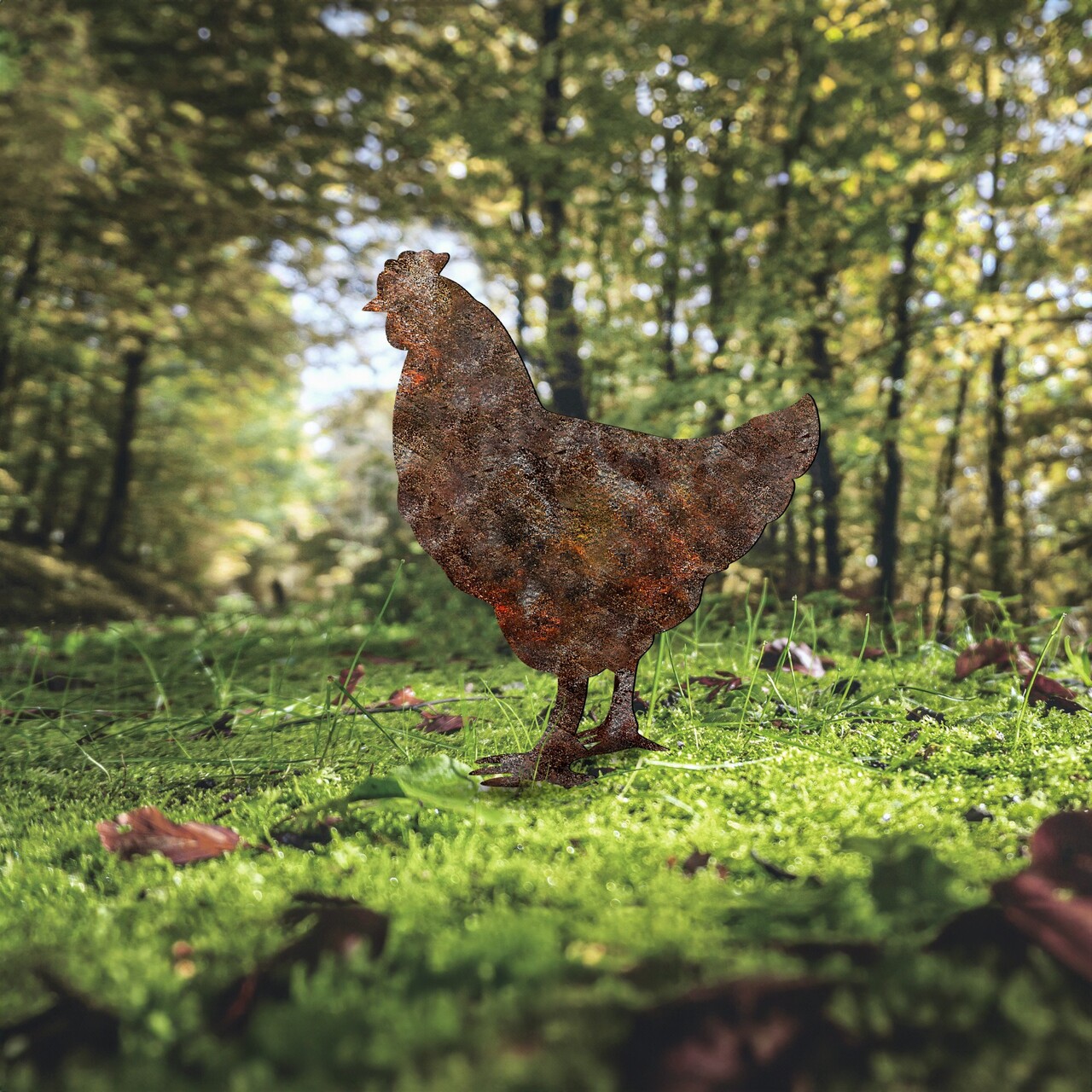 Obiect decorativ de grădină, Chicken -A 01, 64x42 cm, Multicolor - view 2
