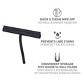 Racleta pentru baie Agana, Wenko, 25x4x22 cm, inox/silicon, negru