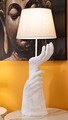 Lampa de masa Life, Mauro Ferretti, 1 x E27, 40W, 35x93 cm, polirasina/fier/textil, alb