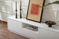 Comoda TV, Nordure, Vanguard, 160x42x29 cm, PAL, Alb natural
