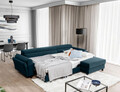 Coltar extensibil dreapta 4 locuri ELTAP, Mari-31, Mariall, 288x200x92 cm, lemn/poliester, albastru inchis
