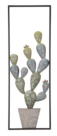 Decoratiune de perete cactus -a, mauro ferretti, 31x90 cm, fier