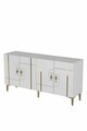 Consola, Hanah Home, Ilay 150, 150x75x32 cm, Alb/Auriu