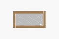 Oglinda decorativa, Siam, Pierre, 60x120x2.2 cm, MDF , Bronz / Alb