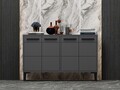 Consola, Odessa, Stria, 120x30x75 cm, PAL, Antracit