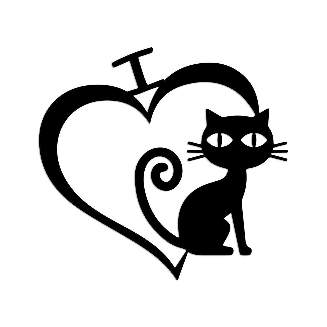Decoratiune de perete, Cat 4, Dimensiune: 50 x 54 cm, Negru — imaginea 4