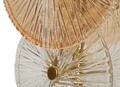 Lampa de masa Osaka, Mauro Ferretti, 4 x E14, 40W, 20x18x66 cm, fier/sticla, auriu/maro/transparent